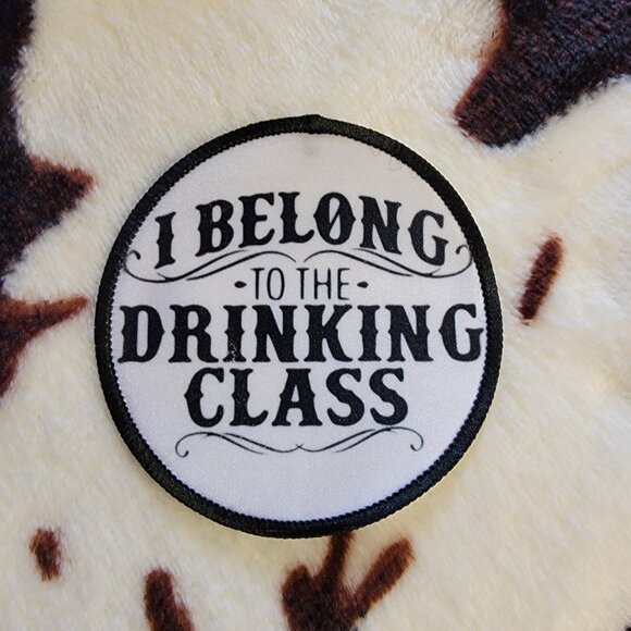 Drinking Class Western Sublimation DYI Fabric Hat Patch Glue Iron On Sew Patch - Picture 2 of 4
